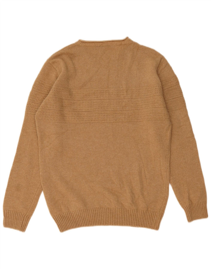 Liu Jo Dame sweater med rund hals DK 16 Stor brun uld