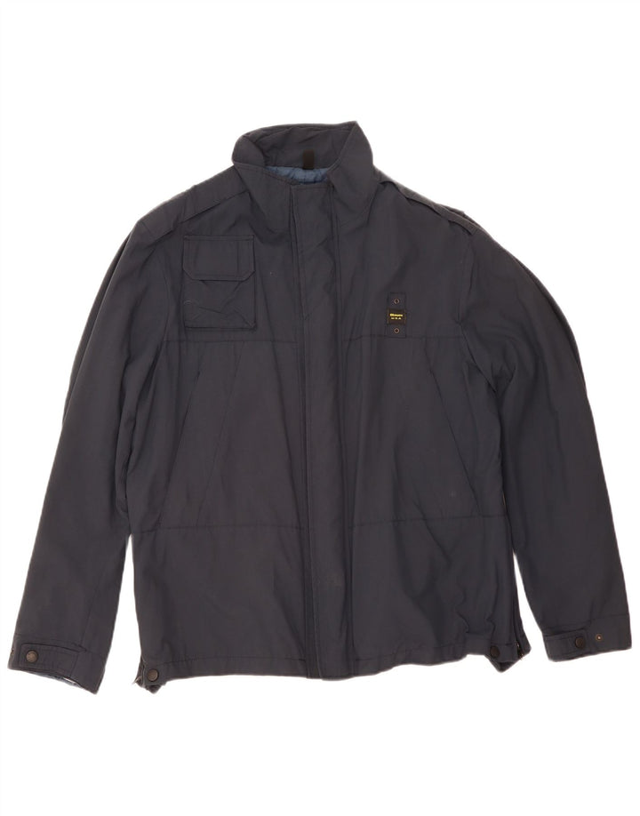 Blauer Herre Military Jacket UK 40 Large Navy Blue