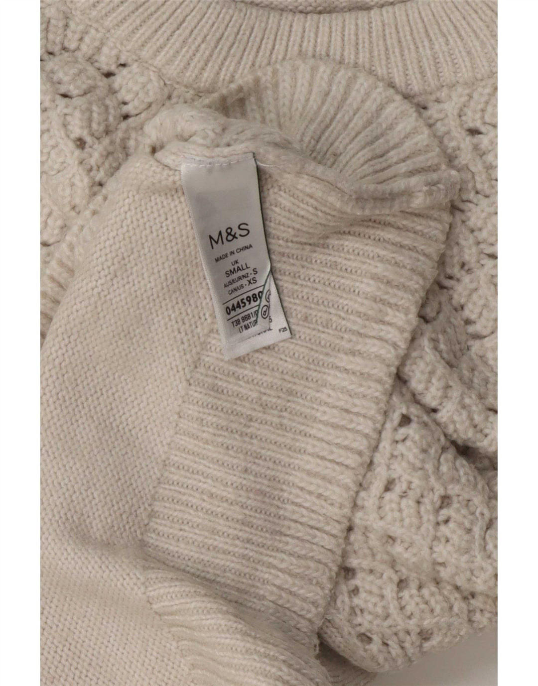 Marks & Spencer Dame Oversized Crew Neck sweater UK 10 Small White