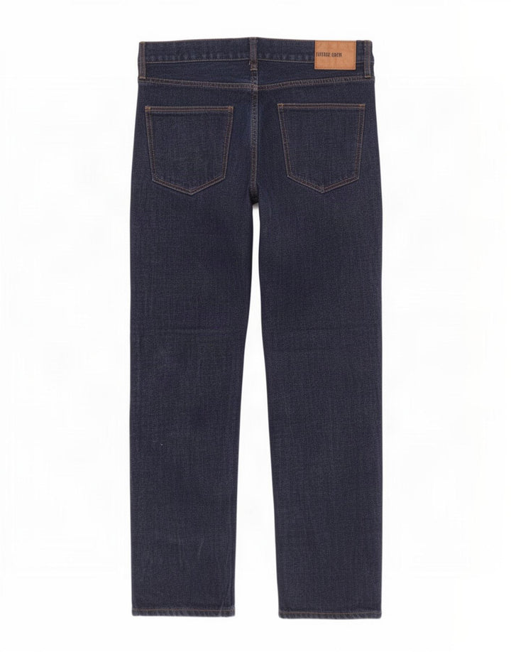 Fedt ansigt herre straight jeans W36 L32 marineblå bomuld