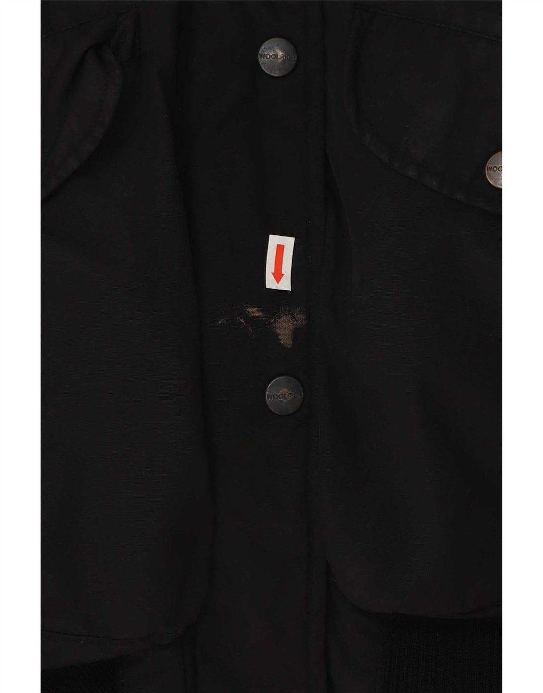 Woolrich Polstret hættejakke til kvinder UK 14 Medium Sort Polyester