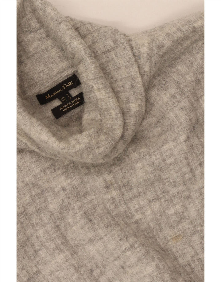 Massimo Dutti Dame Oversized Roll Neck Jumper Sweater UK 10 Small Grey