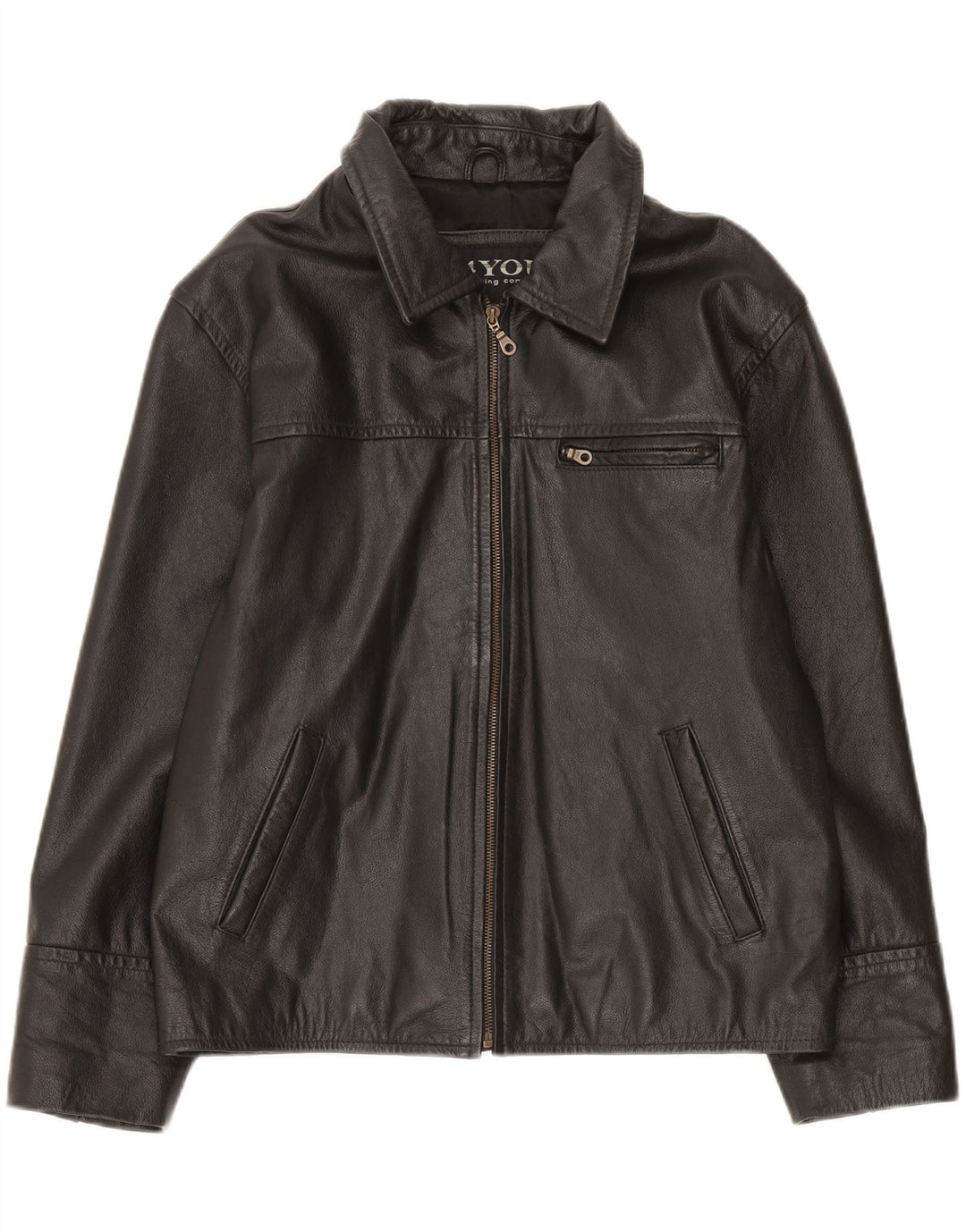 4 You Herre Læderjakke UK 38 Medium Sort Læder