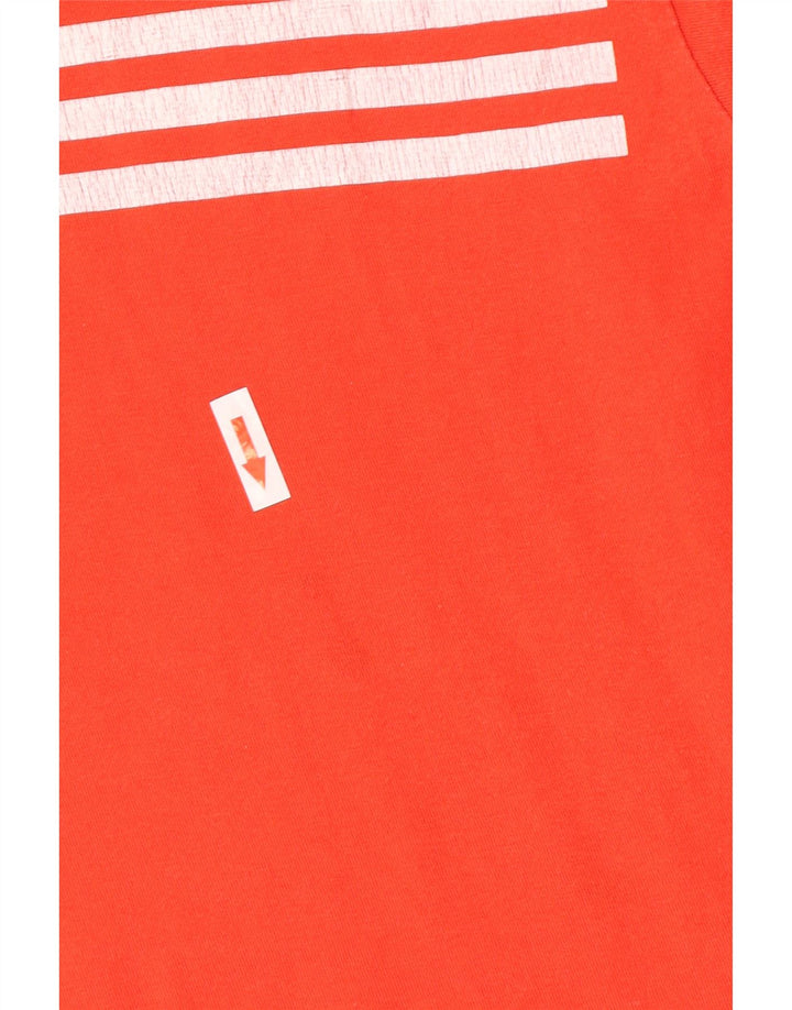 Adidas Herre grafisk T-shirt Top Medium Rød Bomuld
