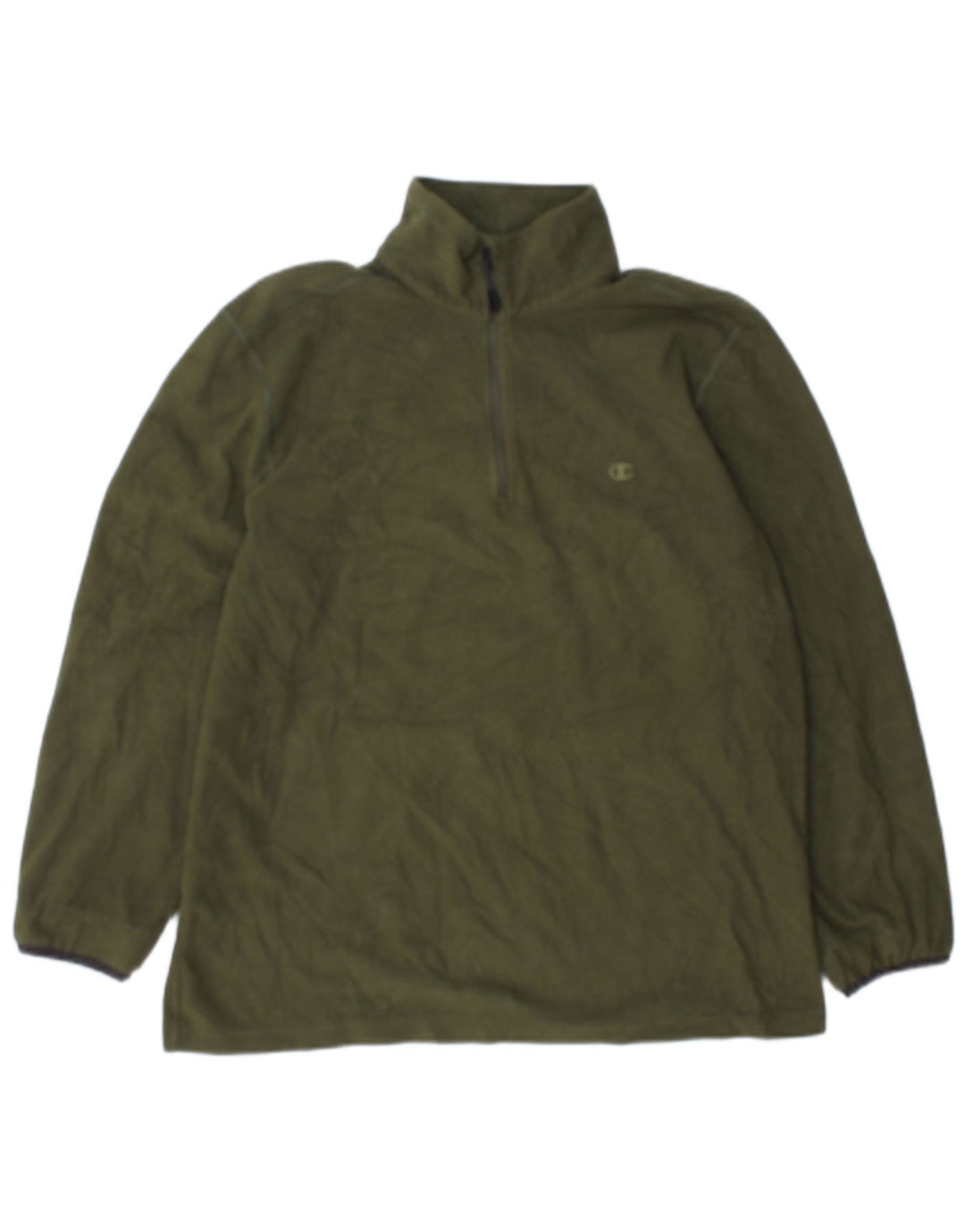 Champion Herre lynlås hals Fleece Jumper Stor Khaki Polyester