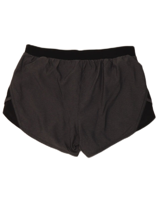 Under Armour Womens Heat Gear Sports Shorts UK 14 Medium Grey Polyester