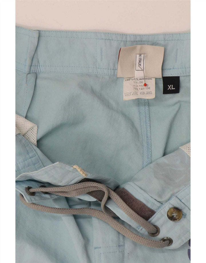 Murphy & Nye Herre grafiske badeshorts XL blå blomster polyamid