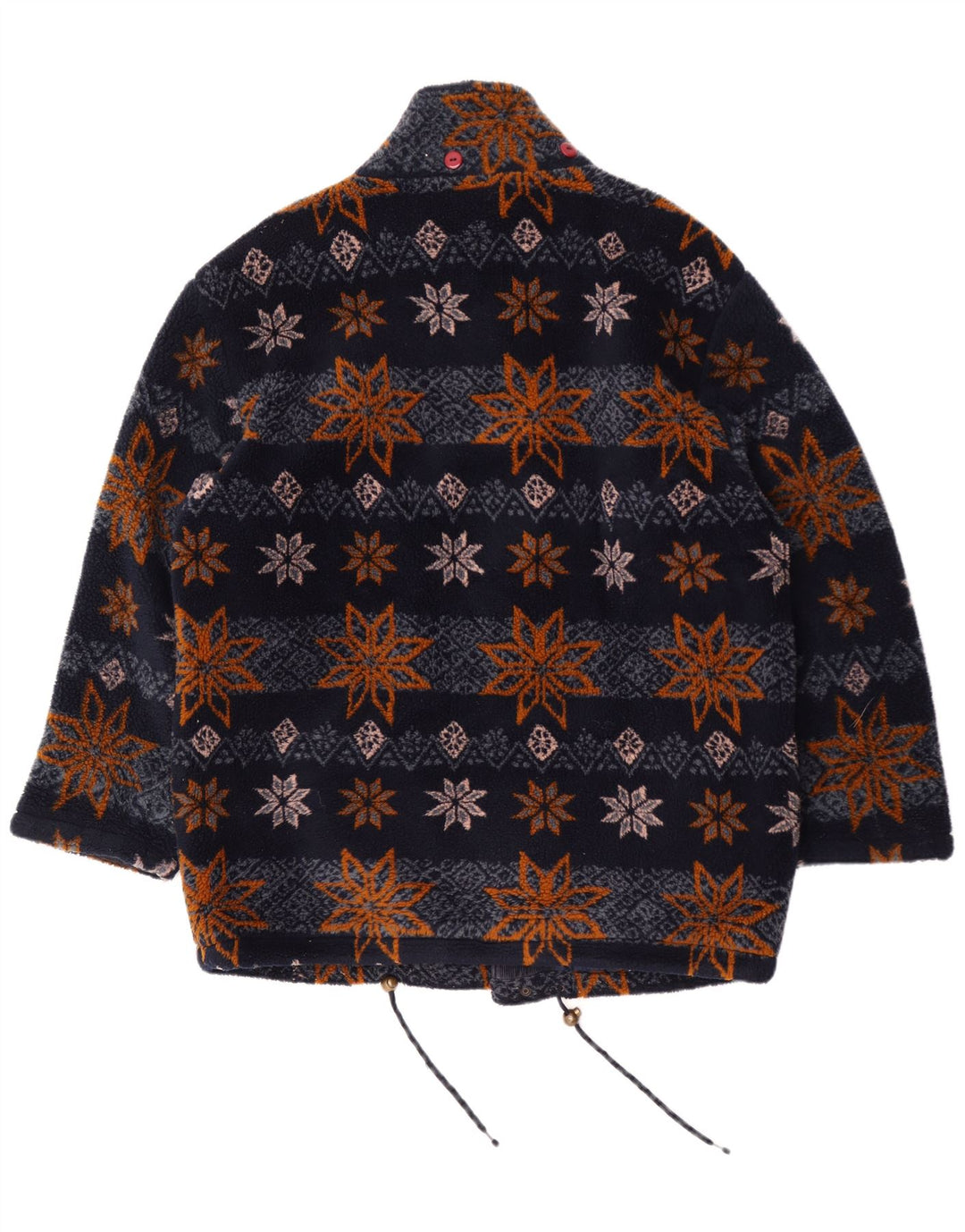 Astrolabio Herre Fleecejakke UK 40 Large Navy Blue Floral Polyester