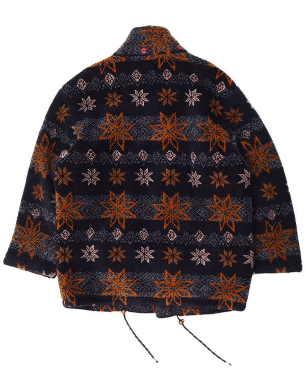 Astrolabio Herre Fleecejakke UK 40 Large Navy Blue Floral Polyester
