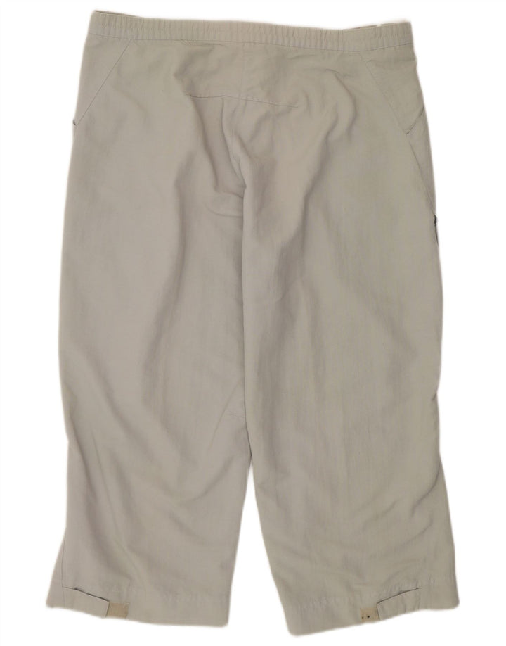 ADIDAS Dame Capri Træningsdragt Bukser UK 14 Medium Green Polyamid Sports