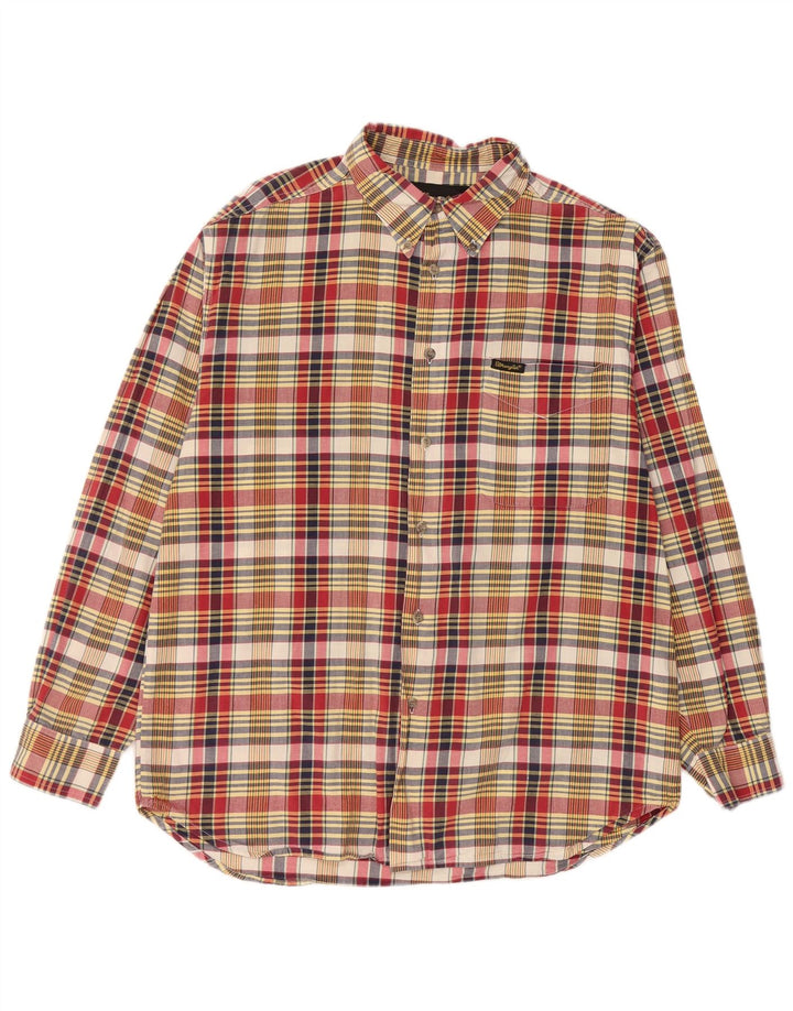 WRANGLER Herre flannelskjorte Stor flerfarvet ternet bomuld