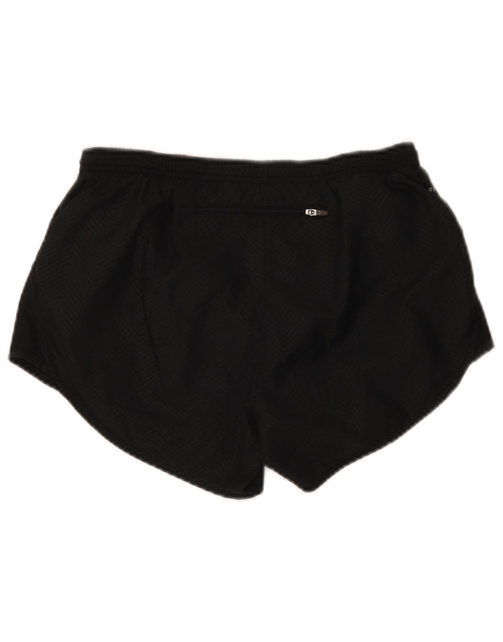 Nike Dame Dri Fit Sport Shorts UK 10 Small Black Chevron Polyester