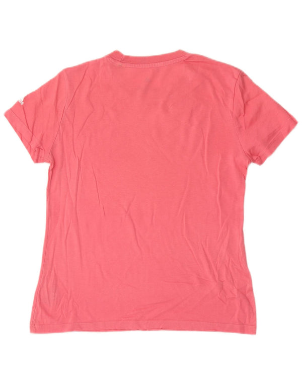 Adidas grafisk T-shirt top til kvinder DK 12/14 Medium Pink Bomuld