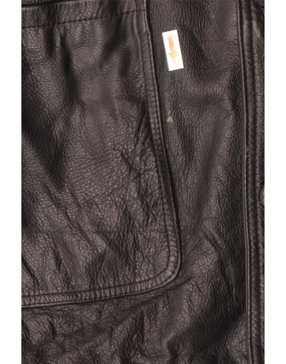 Vintage herre læderjakke IT 52 XL Sort