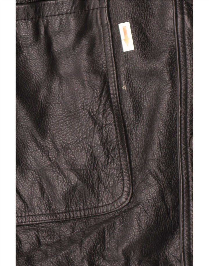 Vintage herre læderjakke IT 52 XL Sort