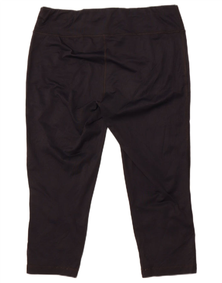 Fila Dame Capri Leggings UK 16 Stor Sort Nylon