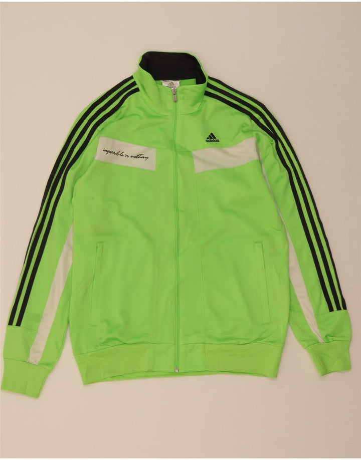 ADIDAS Grafisk træningsdragt til mænd, topjakke, lille grøn farveblok polyester