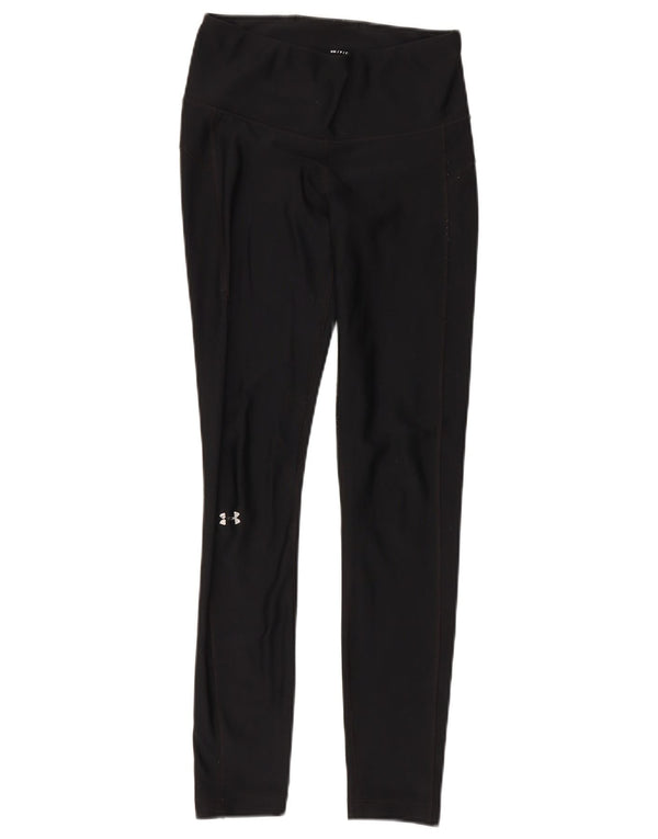 UNDER ARMOUR Womens Heat Gear Leggings UK 10 Small Black