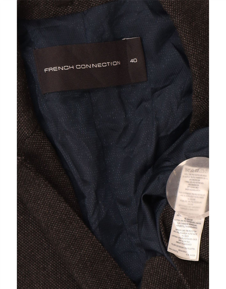 French Connection Herre 3 Button Blazer Jacket UK 40 Large Grå Polyester