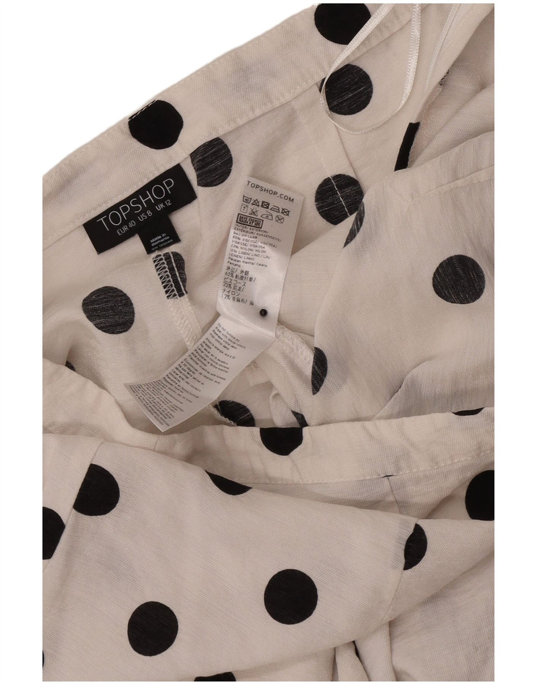 Topshop Dame Se Through Cropped Trousers UK 12 Medium W30 L24 White