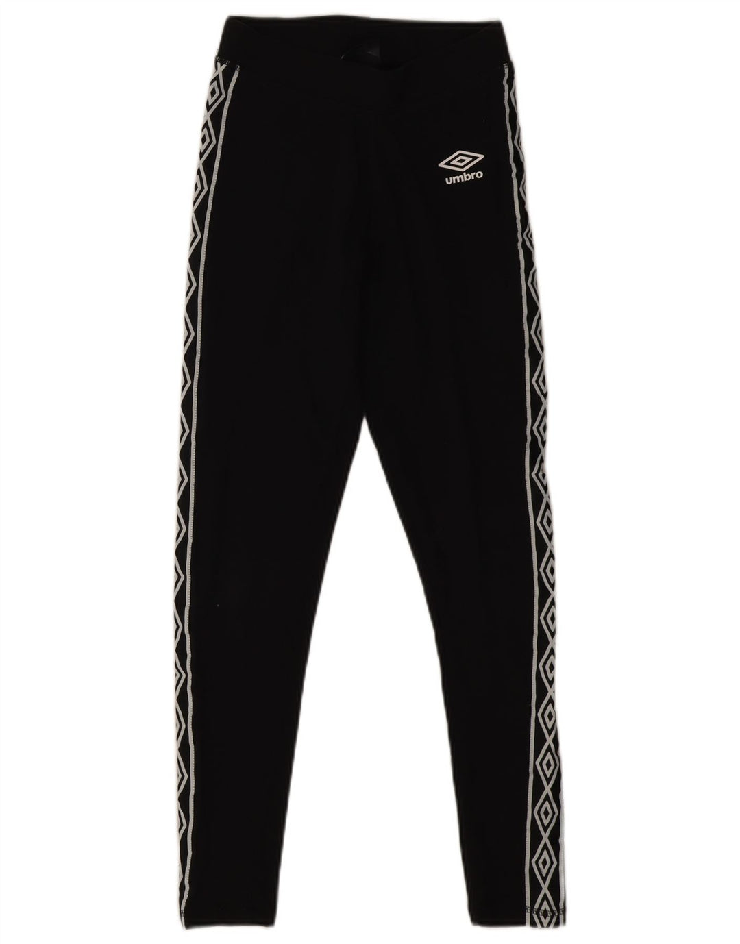 Umbro Kvinders Grafiske Leggings UK 4 XS Sort Bomuld