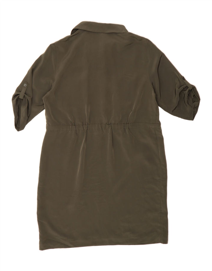 MOSSIMO Womens 3/4 Sleeve Sheath Dress UK 16 Large Khaki Polyester Vintage Mossimo and Second-Hand Mossimo from Messina Hembry 