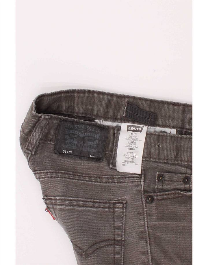 Levi's Boys 511 Distressed Slim Jeans 4-5 år W22 L18 Grå Bomuld