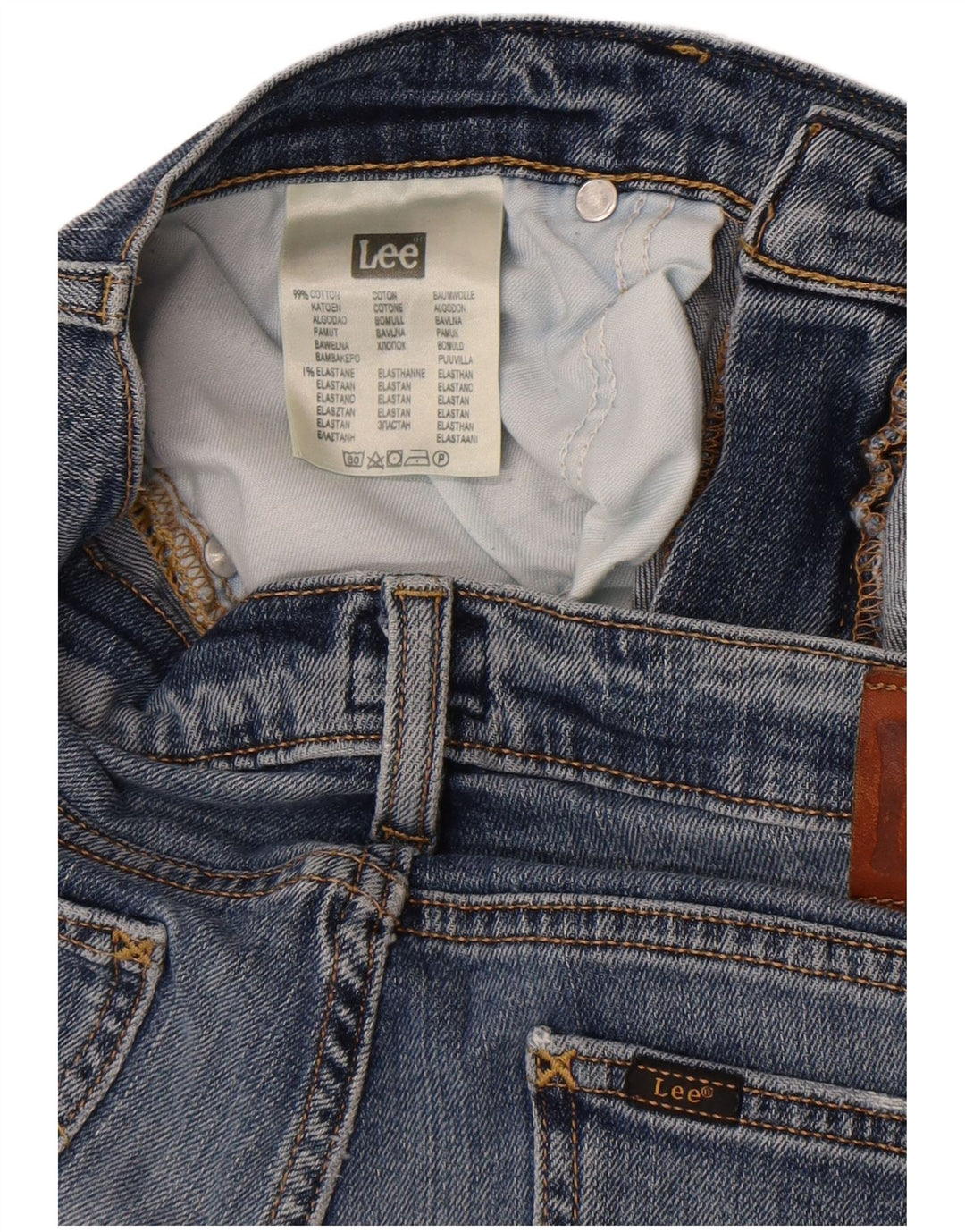 Lee Herre Rider Slim Jeans W29 L32 Blå Bomuld