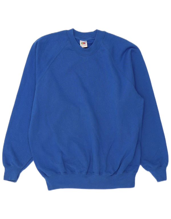 Fruit Of The Loom Herre Regular Fit Sweatshirt Jumper Medium Blå Bomuld