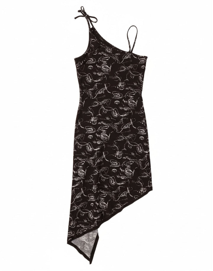 ORSAY Womens Abstract Pattern Asymmetrical Dress UK 12 Medium Black