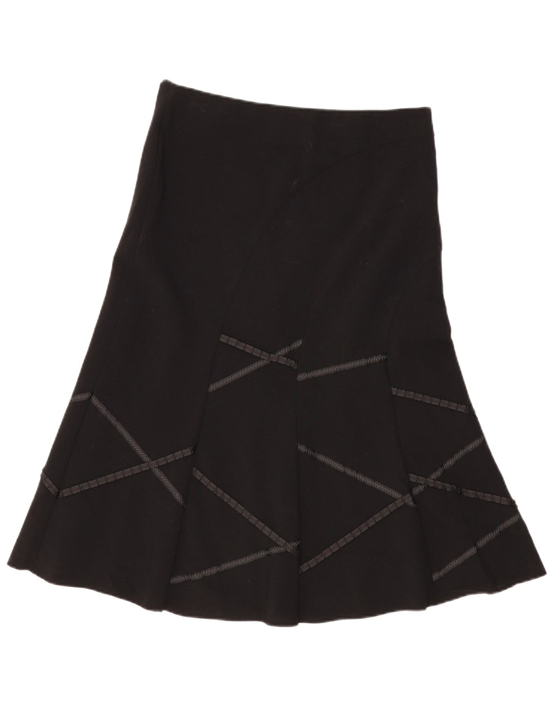Marks & Spencer A-line nederdel til kvinder UK 12 Medium W34 Sort Geometrisk