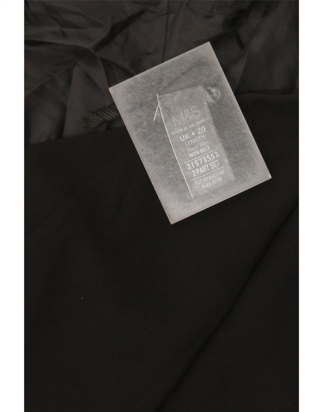 Marks & Spencer A-line nederdel til kvinder UK 20 2XL W40 sort polyester