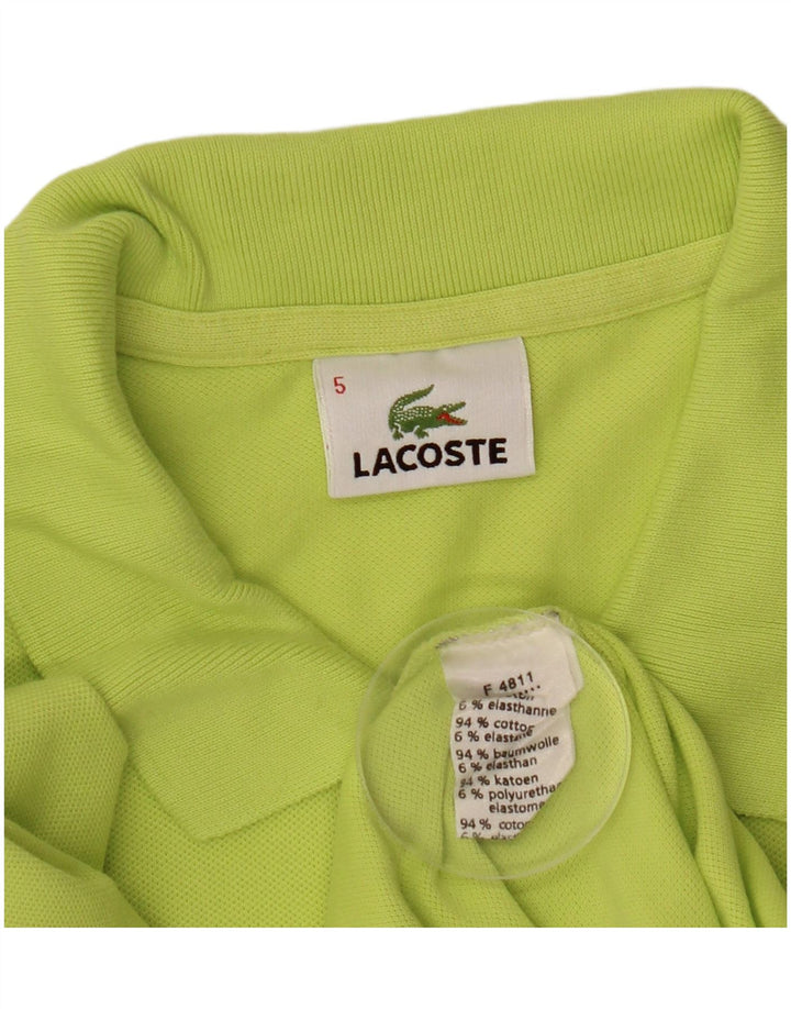 LACOSTE Poloshirt til mænd str. 5 Large Grøn bomuld