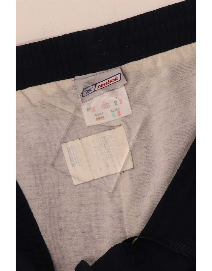 Reebok Herre træningsdragt Bukser Joggers Large Navy Blue Polyamid