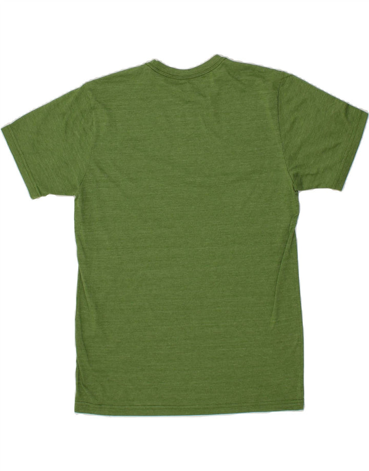 THE NORTH FACE Herre Slim Fit Grafisk T-Shirt Top Stor Grøn Polyester