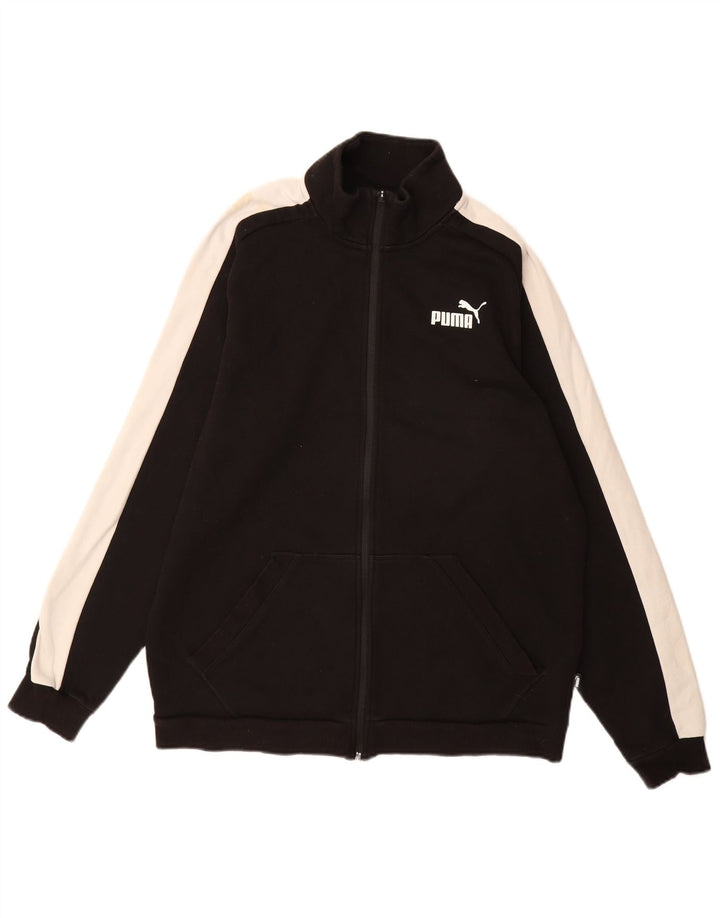 PUMA Træningsdragt til mænd Topjakke Medium Sort Colourblock Bomuld
