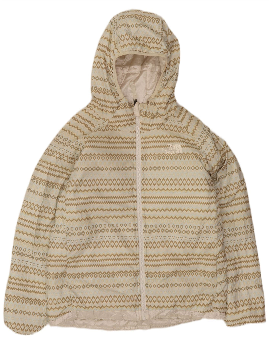 The North Face piger polstret jakke 11-12 år stor råhvid polyester