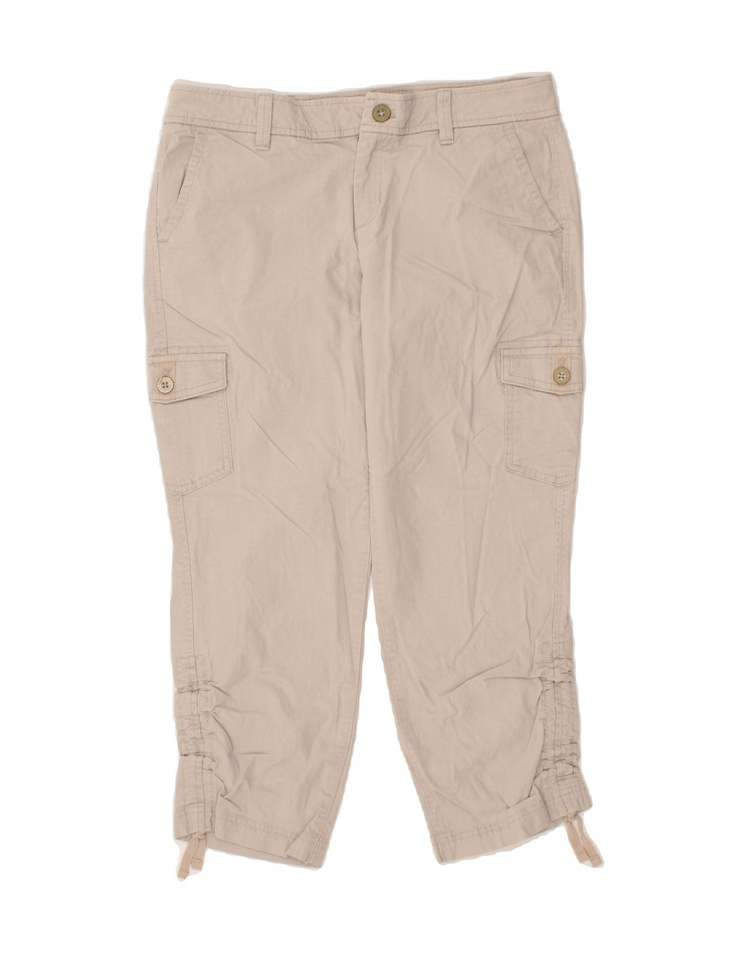 EDDIE BAUER Womens Cargo Cropped Trousers US 4 Small W30 L24 Grey Cotton Vintage Eddie Bauer and Second-Hand Eddie Bauer from Messina Hembry 
