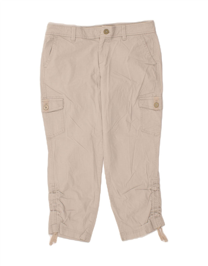 EDDIE BAUER Womens Cargo Cropped Trousers US 4 Small W30 L24 Grey Cotton Vintage Eddie Bauer and Second-Hand Eddie Bauer from Messina Hembry 