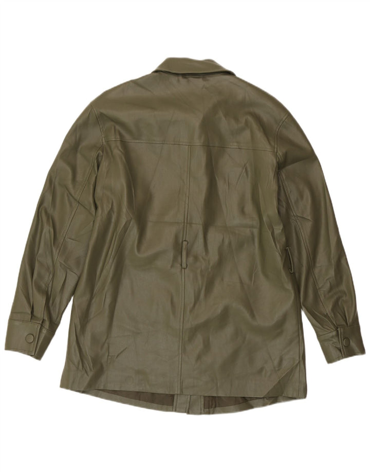 Marks & Spencer Kvinder Oversized Utility Jacket UK 10 Small Khaki