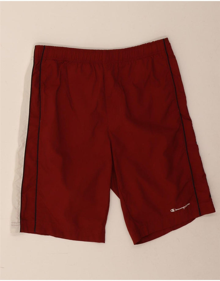 Champion Herre sportsshorts Medium Burgundy Colourblock Polyamid