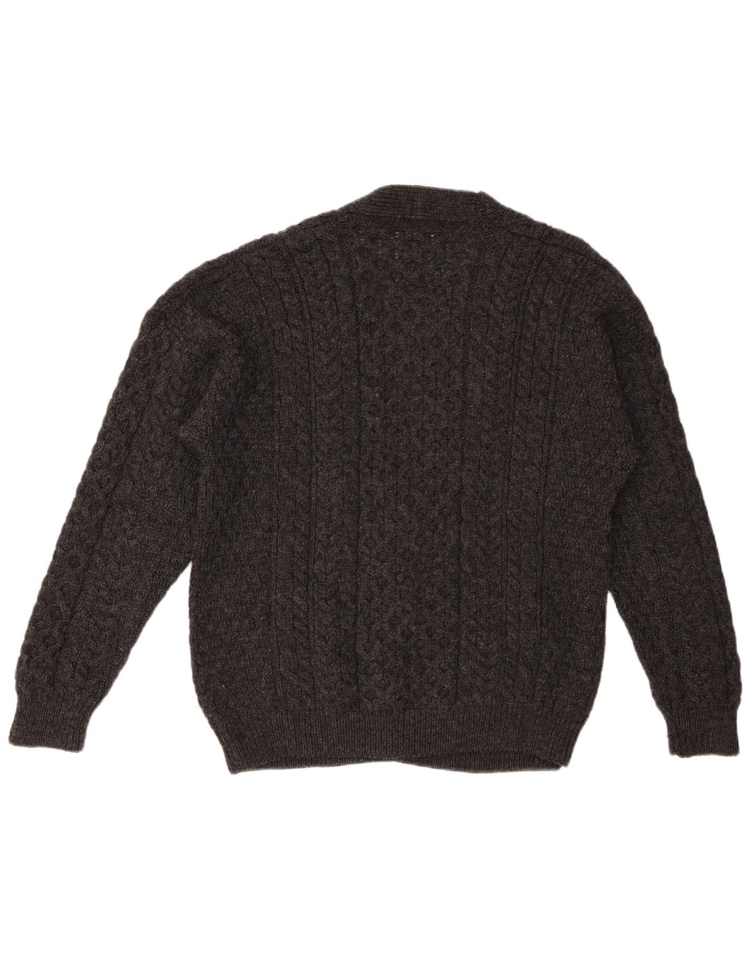 VINTAGE Herre cardigan sweater Medium Grey New Wool