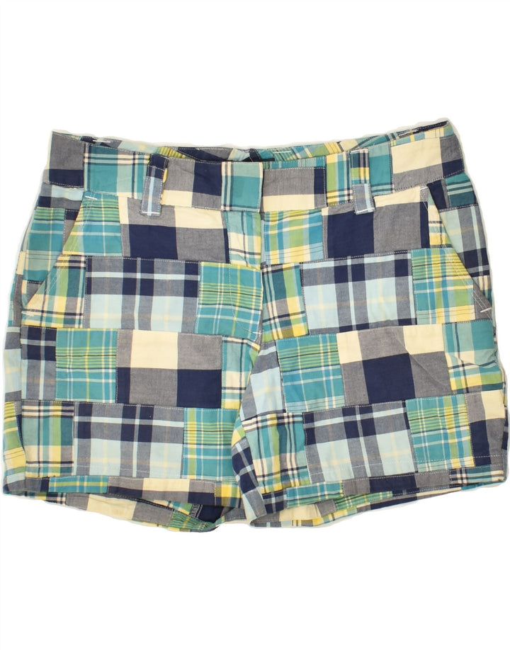 TOMMY HILFIGER Womens Chino Shorts US 10 Large W32 Navy Blue Patchwork | Vintage Tommy Hilfiger | Thrift | Second-Hand Tommy Hilfiger | Used Clothing | Messina Hembry 