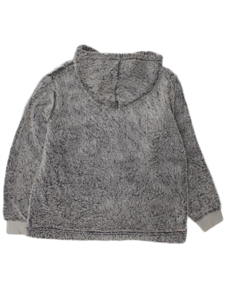 John Lewis Dame Hætte Fleece Jumper UK 14 Medium Grey Polyester