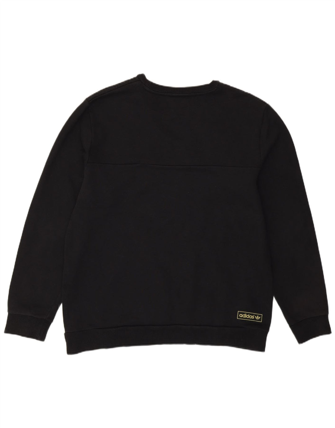 Adidas Herre Sweatshirt Jumper Stor Sort Colourblock Bomuld