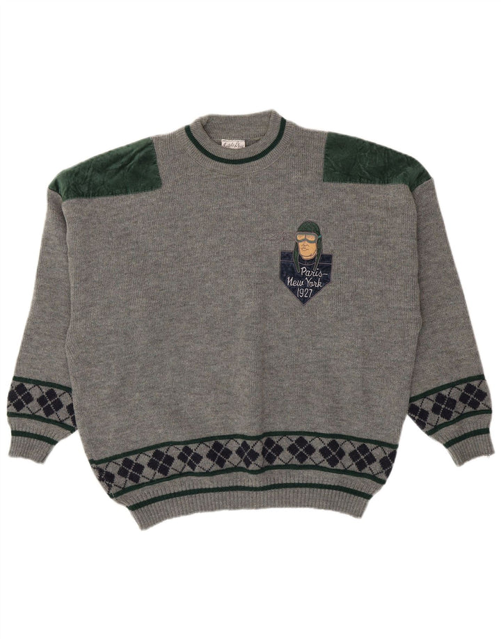 Angelo Litrico Herre Crew Neck Jumper Sweater EU 56/58 2XL Grå