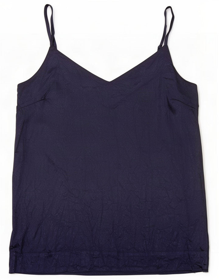 Warehouse Dame Cami Top UK 12 Medium Navy Blue
