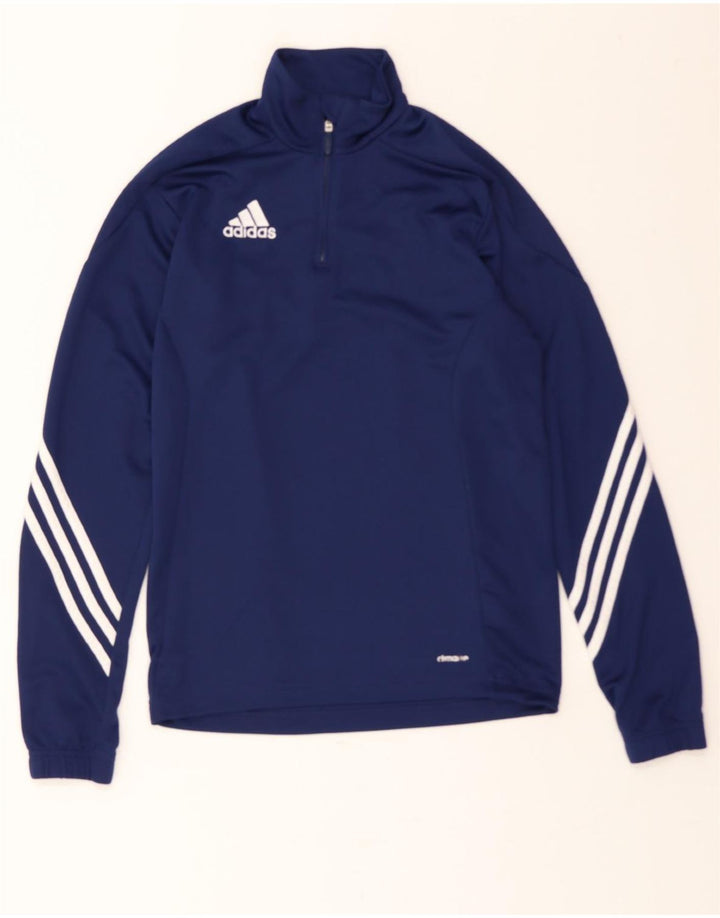 ADIDAS Mens Climalite Pullover Tracksuit Top Jacket XS Navy Blue Polyester Vintage Adidas and Second-Hand Adidas from Messina Hembry 
