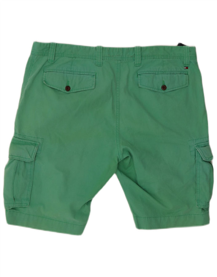 TOMMY HILFIGER Herre Cargo Shorts W38 XL Grøn Bomuld