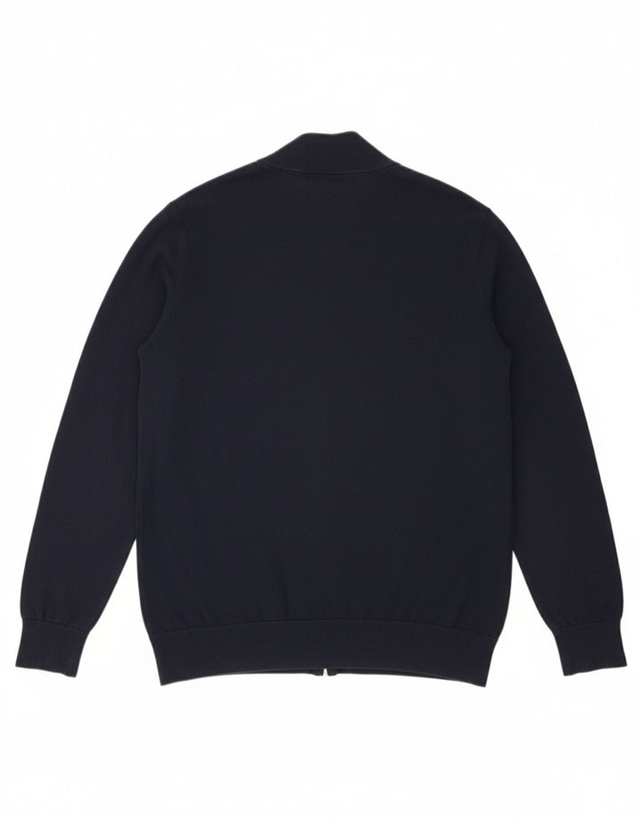 TIMBERLAND Mens Cardigan Sweater Medium Navy Blue Cotton